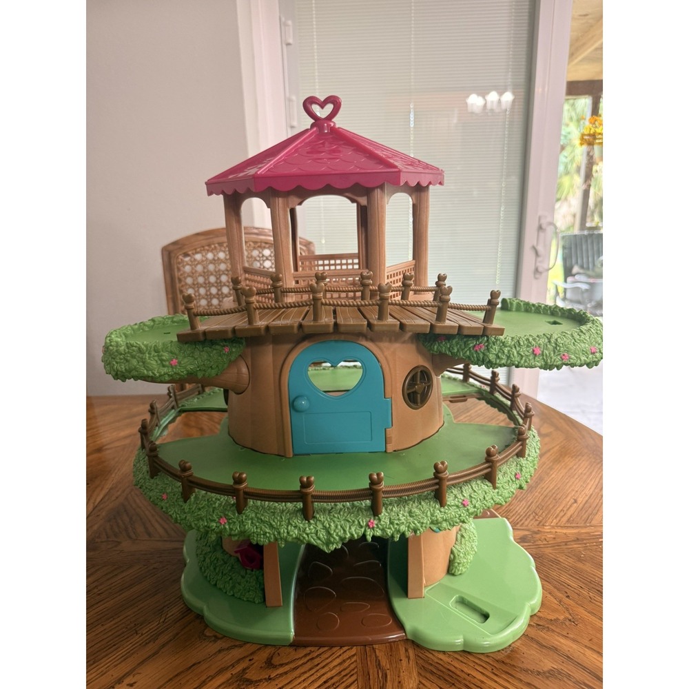Li'l Woodzeez Tree House Playset Critters Dollhouse , incomplete, EUC